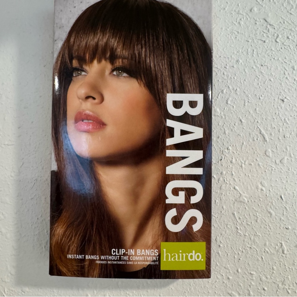 Hairdo Clip-In Bangs Midnight Brown R4 Extensions - Picture 3 of 5